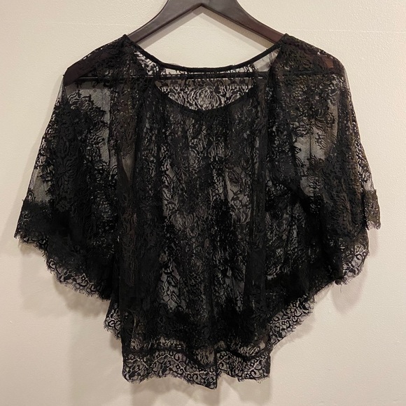 Vintage Lace Winged Blouse - Picture 1 of 3